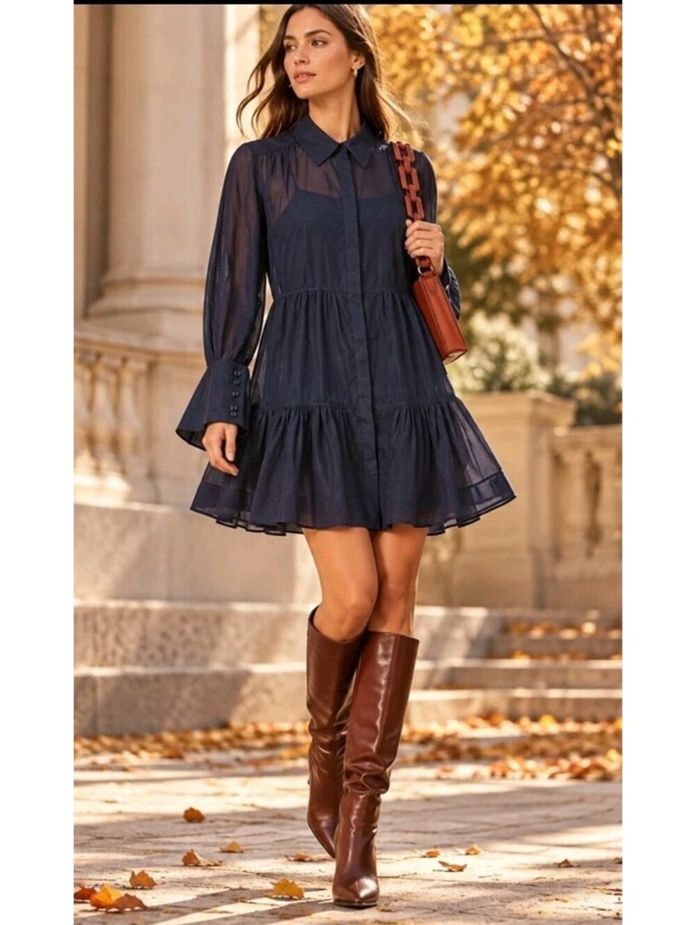 Jonathan Simkhai Savani Shirtdress Midnight Size S NWT $445 #C